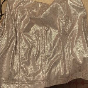 Gold free people miniskirt